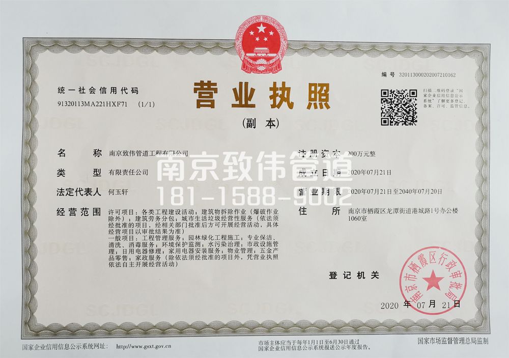 高淳区公司营业执照